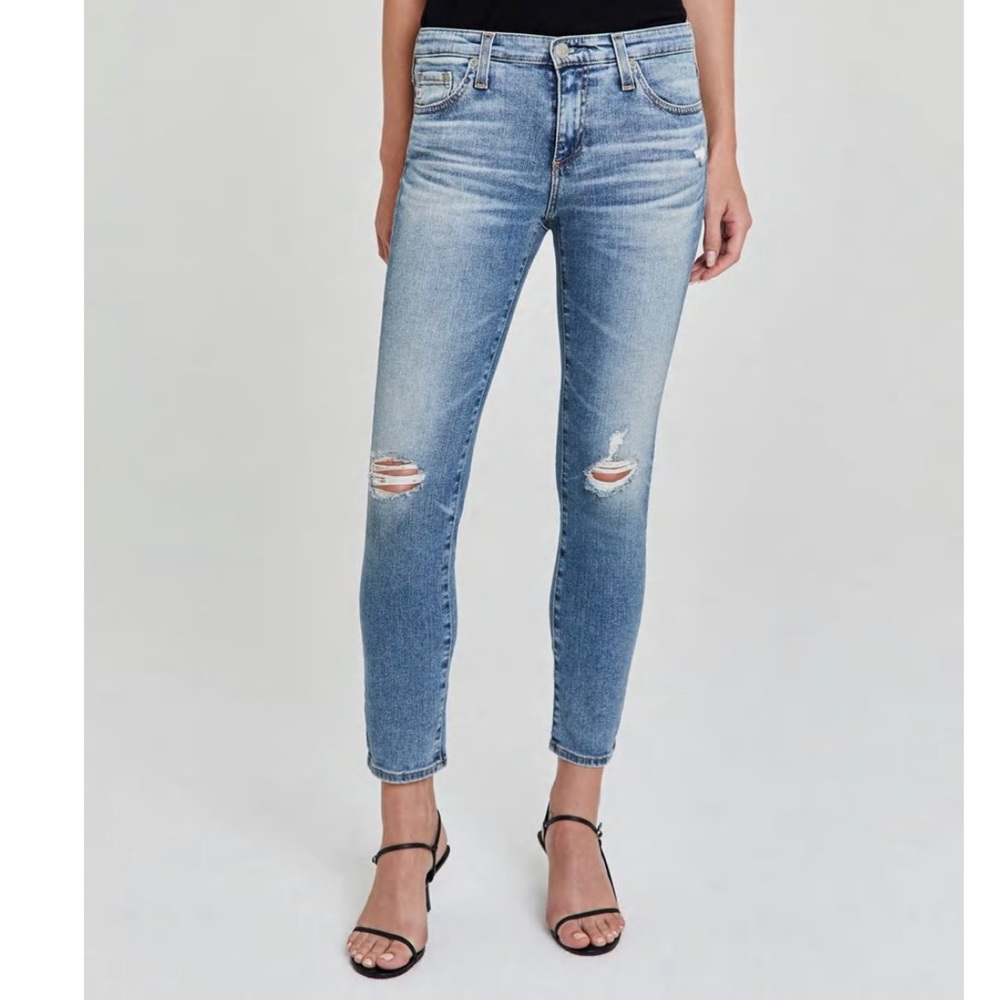 AG prima crop jeans denim mid rise 25